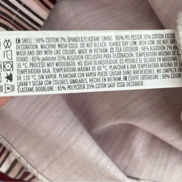 Forever 21 Womens Miniskirt Medium Burgundy/Ivory Stripe Corduroy Mini Skirt Y2K - Picture 4 of 5